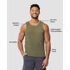 image:imageTank Tops for Men Soft Cotton Blend Sleeveless Muscle Tanks S2XLOlive Green  Nologo
