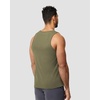 image:imageTank Tops for Men Soft Cotton Blend Sleeveless Muscle Tanks S2XLOlive Green  Nologo