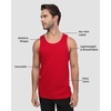 image:imageTank Tops for Men Soft Cotton Blend Sleeveless Muscle Tanks S2XLRed  Logo