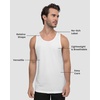 image:imageTank Tops for Men Soft Cotton Blend Sleeveless Muscle Tanks S2XLWhite  Nologo