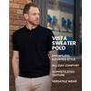image:imageVista Sweater Polo for Men Short Sleeve Knit Polo Shirt Textured S4XL3pack BlackCreamNavy