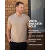 image:imageVista Sweater Polo for Men Short Sleeve Knit Polo Shirt Textured S4XLCream