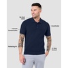 image:imageVista Sweater Polo for Men Short Sleeve Knit Polo Shirt Textured S4XLNavy