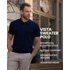 image:imageVista Sweater Polo for Men Short Sleeve Knit Polo Shirt Textured S4XLNavy