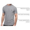 image:imageWorkout Shirts for Men Dry Fit Athletic Gym Tees Quick Dry S4XLGrey  Logo