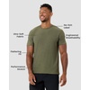 image:imageWorkout Shirts for Men Dry Fit Athletic Gym Tees Quick Dry S4XLOlive Green  Logo