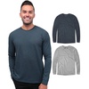 image:imageLong Sleeve Shirts for Men Soft Cotton Crew Neck Casual Tees S3XL2pack Nonbranded  NavyGrey