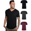 image:imageMens VNeck TShirt Fitted Short Sleeve Soft Cotton Vneck Tees S2XLBlackCharcoalMaroon