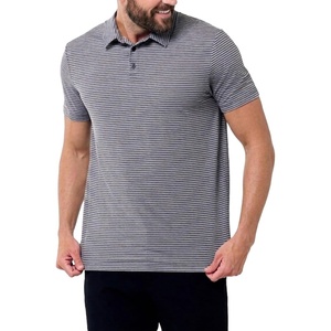 image:imageDri Fit Polo Shirts for Men Moisture Wicking Quick Dry Golf Polo S4XLBlack Grey Stripes  Nologo