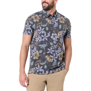 image:imageDri Fit Polo Shirts for Men Moisture Wicking Quick Dry Golf Polo S4XLCoastal Flowers