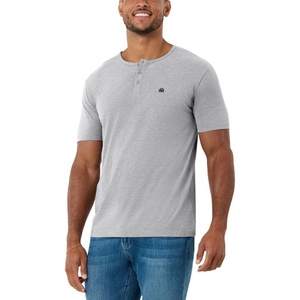 image:imageHenley Shirts for Men Short Sleeve Casual Fitted 3 Button Crew S4XLGrey  Logo