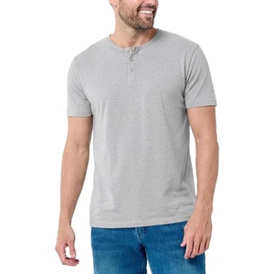 image:imageHenley Shirts for Men Short Sleeve Casual Fitted 3 Button Crew S4XLGrey  Nologo