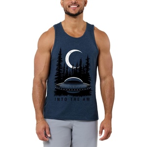 image:imageINTO THE AM Graphic Tank Tops for Men Cool Summer Beach Muscle Tanks S2XLExtraterrestrial  Navy