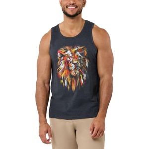 image:imageINTO THE AM Graphic Tank Tops for Men Cool Summer Beach Muscle Tanks S2XLFractal Beast