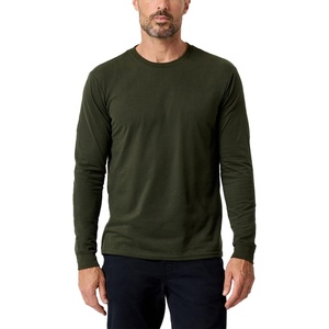 image:imageLong Sleeve Shirts for Men Soft Cotton Crew Neck Casual Tees S3XLNonbranded  Dark Olive