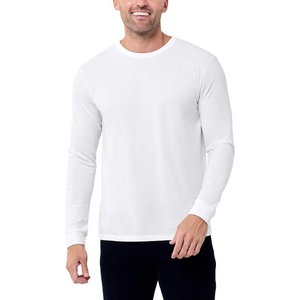 image:imageLong Sleeve Shirts for Men Soft Cotton Crew Neck Casual Tees S3XLNonbranded  White