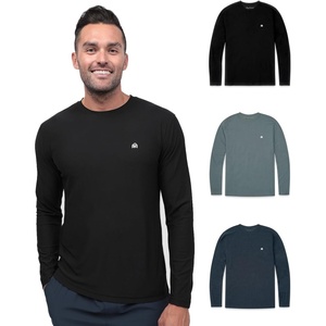 image:imageLong Sleeve Workout Shirts for Men Dri Fit Quick Dry Gym Tees S4XL3pack  BlackIndigoNavy  Logo