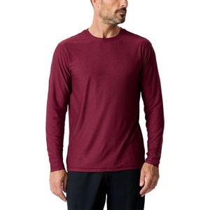 image:imageLong Sleeve Workout Shirts for Men Dri Fit Quick Dry Gym Tees S4XLDark Maroon  Nologo