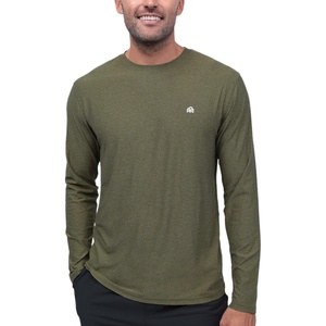 image:imageLong Sleeve Workout Shirts for Men Dri Fit Quick Dry Gym Tees S4XLOlive Green  Logo