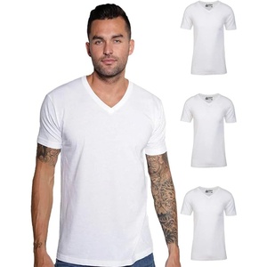 image:imageMens VNeck TShirt Fitted Short Sleeve Soft Cotton Vneck Tees S2XLWhiteWhiteWhite