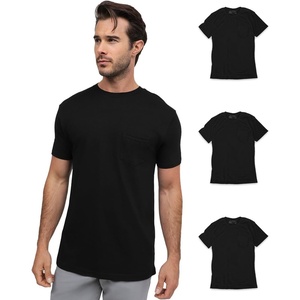 image:imagePocket T Shirts for Men Soft Cotton Crew Neck Fitted Casual Tees S4XLBlackBlackBlack  Nologo