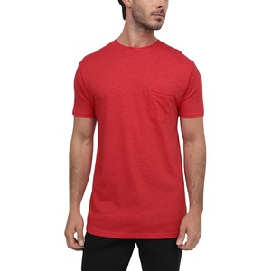 image:imagePocket T Shirts for Men Soft Cotton Crew Neck Fitted Casual Tees S4XLRed  Nologo