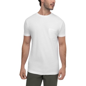 image:imagePocket T Shirts for Men Soft Cotton Crew Neck Fitted Casual Tees S4XLWhite  Nologo