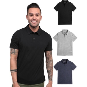 image:imagePolo Shirts for Men Soft Cotton Slim Fit Short Sleeve Collared S4XLBlackGreyNavy  Nologo