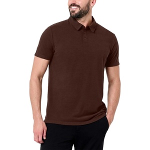 image:imagePolo Shirts for Men Soft Cotton Slim Fit Short Sleeve Collared S4XLDark Brown