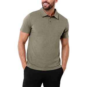 image:imagePolo Shirts for Men Soft Cotton Slim Fit Short Sleeve Collared S4XLOlive Green  Nologo