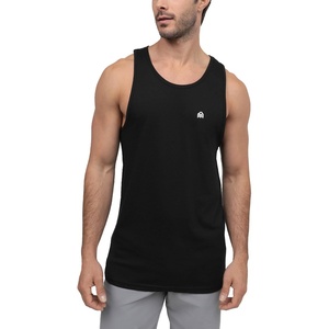 image:imageTank Tops for Men Soft Cotton Blend Sleeveless Muscle Tanks S2XLBlack  Logo