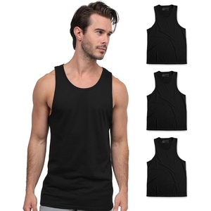 image:imageTank Tops for Men Soft Cotton Blend Sleeveless Muscle Tanks S2XLBlackBlackBlack  Nologo