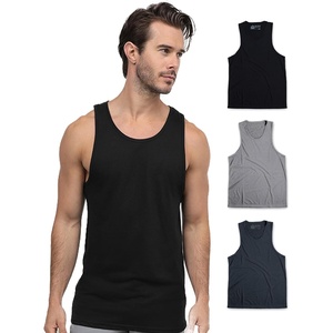 image:imageTank Tops for Men Soft Cotton Blend Sleeveless Muscle Tanks S2XLBlackGreyNavy  Nologo