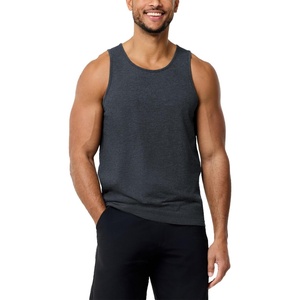 image:imageTank Tops for Men Soft Cotton Blend Sleeveless Muscle Tanks S2XLCharcoal  Nologo
