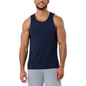image:imageTank Tops for Men Soft Cotton Blend Sleeveless Muscle Tanks S2XLNavy  Nologo