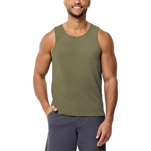 image:imageTank Tops for Men Soft Cotton Blend Sleeveless Muscle Tanks S2XLOlive Green  Nologo