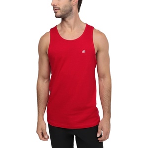image:imageTank Tops for Men Soft Cotton Blend Sleeveless Muscle Tanks S2XLRed  Logo