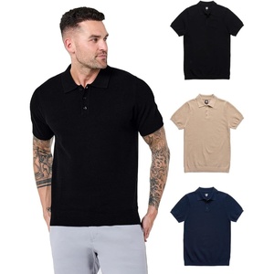 image:imageVista Sweater Polo for Men Short Sleeve Knit Polo Shirt Textured S4XL3pack BlackCreamNavy