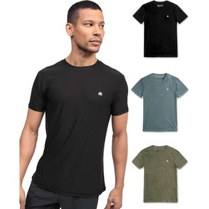 image:imageWorkout Shirts for Men Dry Fit Athletic Gym Tees Quick Dry S4XLBlackIndigoOlive Green  Logo