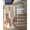 image:imageCasual Pants for Men Slim Fit Stretch Chino Tech Travel Pants TaperedBeige