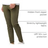 image:imageCasual Pants for Men Slim Fit Stretch Chino Tech Travel Pants TaperedDark Olive