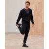 image:imageFleece Joggers for Men Soft Lounge Sweatpants Zip Pockets Tapered S4XLNonbranded  Charcoal