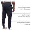 image:imageFleece Joggers for Men Soft Lounge Sweatpants Zip Pockets Tapered S4XLNonbranded  Navy