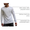 image:imageHenley Shirts for Men Long Sleeve Casual 3 Button Soft Cotton S4XL2 Pack  NavyGrey  Logo