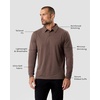 image:imageLong Sleeve Polo Shirts for Men Slim Fit Collared Soft Cotton S4XLNonbranded  Brown