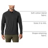 image:imageLong Sleeve Polo Shirts for Men Slim Fit Collared Soft Cotton S4XLNonbranded  Charcoal
