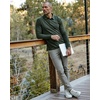 image:imageLong Sleeve Polo Shirts for Men Slim Fit Collared Soft Cotton S4XLNonbranded  Dark Olive Green