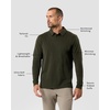 image:imageLong Sleeve Polo Shirts for Men Slim Fit Collared Soft Cotton S4XLNonbranded  Dark Olive Green