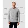 image:imageLong Sleeve Polo Shirts for Men Slim Fit Collared Soft Cotton S4XLNonbranded  Grey