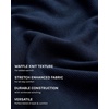 image:imageLong Sleeve Waffle Knit Crew by INTO THE AMNavy
